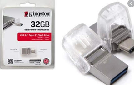 KINGSTON DATATRAVELER FLASH BELLEK 32GB USB BELLEK MİCRODUO 3C USB 3.0