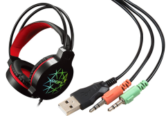 SNOPY SN-GX7 KULAKLIK MİKROFONLU OYUNCU KULAKLIĞI  USB LED IŞIKLI KULAKLIK KORUYUCU KABLOLU KULAKLIK