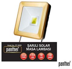 LAMBA ŞARJLI 3W COB LED 1300MAH ŞARJLI SOLAR MASA LAMBASI PANTHER PT-5959