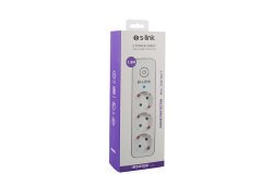 S-LINK  SPGIP03 PRİZ 3 'LÜ 1.5 METRE 750 JOULE 3680W ANAHTARLI/AKIM KORUMALI/ÇOCUK KİLİTLİ PRİZ