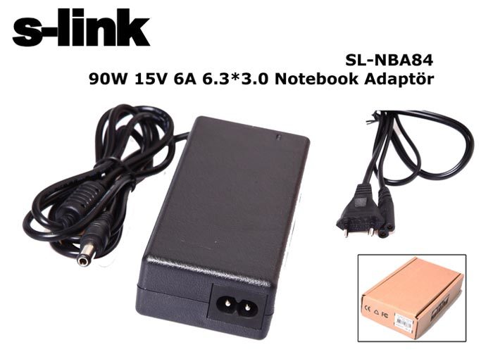 TOSHIBA NOTEBOOK STANDART ADAPTÖR 90W 15V 6.3*3.0 ADAPTÖR S-LINK SL-NBA84