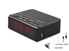 MİKADO MD-A24 SPEAKER HOPARLÖR USB/SD/FM/BLUETOOTH DESTEKLİ ALARM VE SAATLİ HOPARLÖR