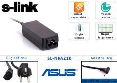ASUS ULTRABOOK STANDART ADAPTÖR 45W 19V 2.37A 3.0mm/1.1mm ADAPTÖR S-LINK SL-NBA210