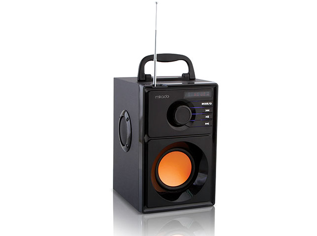 MİKADO MD-10B SPEAKER USB+MCSD+FM DESTEKLİ BLUETOOTH SPEAKER 5W+2.5Wx 2 AHŞAP SPEAKER