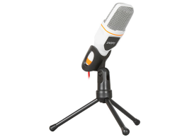 SNOPY SN-340M MİKROFON MASAÜSTÜ 3.5MM 2 METRE KABLO YOUTUBER MASAÜSTÜ MİKROFON  BEYAZ