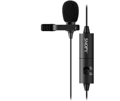 SNOPY SN-100M YAKA MİKROFONU 3.5MM JACK 6 METRE KABLO AKILLI TELEFON VE YOUTUBE YAKA MİKROFONU