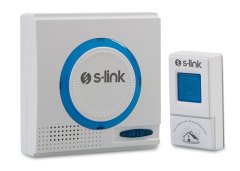 S-link ZL-145 Kapı Zili 3xAA Beslemeli 51 Melodi 32 Farklı Ses Beyaz/Mavi Kablosuz Kapı Zili