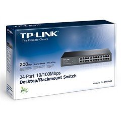 SWITCH 24 PORT 10/100MBPS %75 ENERJİ TASARRUFLU 13'' ÇELİK KASA SWİTCH TP-LINK TL-SF1024D