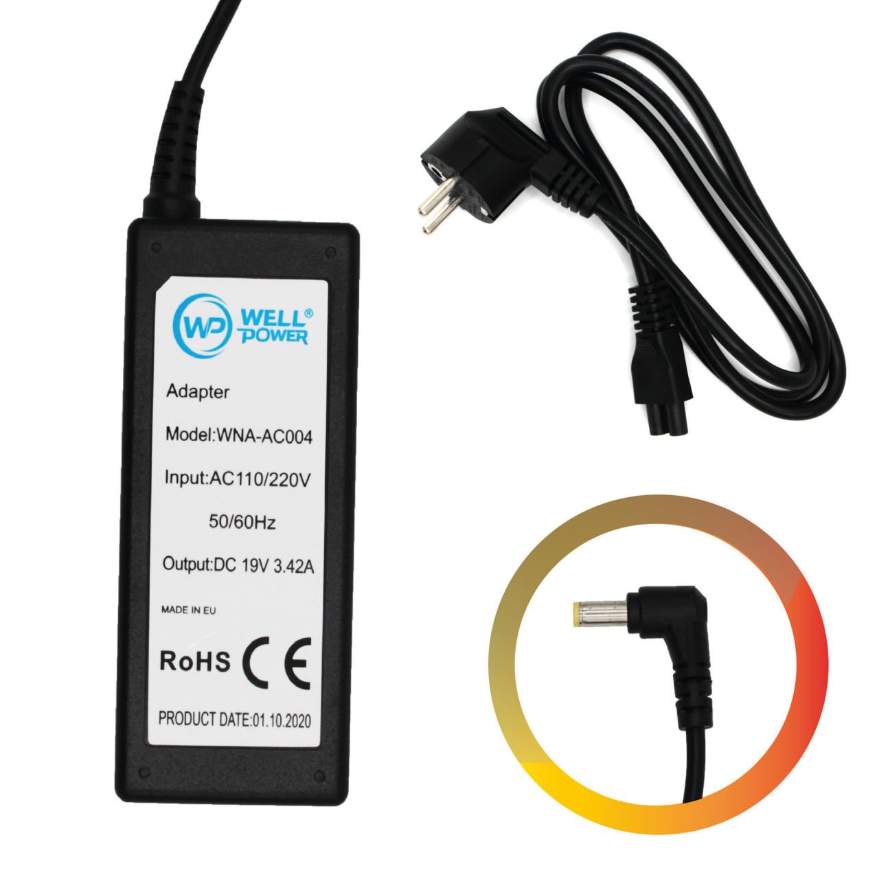 WELLPOWER WNA-AC004 ACER NOTEBOOK LAPTOP ADAPTÖRÜ 19V 3.42A 65W 5.5 x 1.7 ADAPTÖR