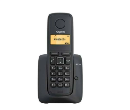 GIGASET A120 SİYAH TELEFON ALFANÜMERİK EKRAN AYDINLATMALI TELEFON ÇOK DİLLİ TELEFON ANALOG DECT GAP