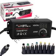 POWERMASTER PM-18747 3-24 VOLT 2 AMPER ÇOK UÇLU AYARLI KADEMELİ ADAPTÖR
