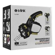 S-LINK SL-F894 5W LED +18 BEYAZ + 18 KIRMIZI LEDLİ IŞIK MODLU DÖNER KOLLU USB ŞARJLI EL FENERİ