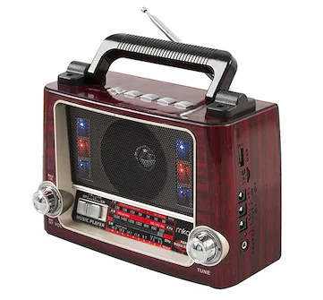 Mikado MDR-7BT Radyo Klasik USB-TF Destekli/FM-AM*SW/Bluetooth Serenad-K 3 Band Ahşap Kırmızı