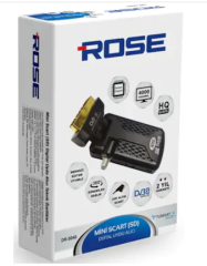 ROSE MİNİ DR-5040 UYDU ALICISI DİJİTAL 4000 KANAL 360° SCART BAŞLIK MİNİ SCART SD UYDU ALICISI
