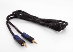 Ses Kablosu Stereo 1.5m 3.5mm Altın Uçlu Kılıflı S-link SLX-960