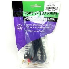 SES KABLOSU 1.5 METRE  3.5mm STEREO ERKEK+ 2RCA STEREO ERKEK SES KABLOSU GOLD KABLO SWAT FKT96