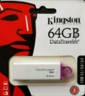 Kingston DataTraveler G4 Flash Bellek 64GB  Anahtarlık Halkalı ve Plastik Kasalı USB Bellek