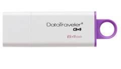 Kingston DataTraveler G4 Flash Bellek 64GB  Anahtarlık Halkalı ve Plastik Kasalı USB Bellek