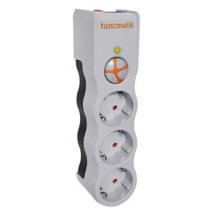 PRİZ 3'LÜ 3000A ÇOCUK KORUMALI ANAHTARLI ENRJİ KORUMA PRİZİ BEYAZ PRİZ TUNÇMATİK TSK-5083