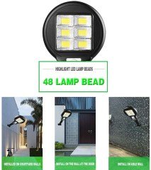 HAREKET SENSÖRLÜ 48 SOLAR LED LAMBA DIŞ MEKAN, KABLOSUZ SU GEÇİRMEZ  SOKAK LAMBASI CL182-6