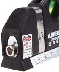 LEVELPRO03 LAZER ÇOK AMAÇLI 2.5M  8FT ÇAĞRAZ ÇİZGİ LAZER 680NM CETVEL EL ÖLÇÜ ALETİ 