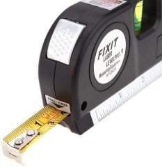 LEVELPRO03 LAZER ÇOK AMAÇLI 2.5M  8FT ÇAĞRAZ ÇİZGİ LAZER 680NM CETVEL EL ÖLÇÜ ALETİ 