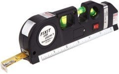 LEVELPRO03 LAZER ÇOK AMAÇLI 2.5M  8FT ÇAĞRAZ ÇİZGİ LAZER 680NM CETVEL EL ÖLÇÜ ALETİ 