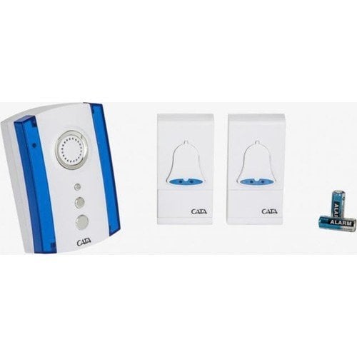 Cata CT-203 Kablosuz Kapı Zili Çift Uzaktan Kumandalı Wireless İkili Çağrı Butonu Mavi
