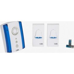 Cata CT-203 Kablosuz Kapı Zili Çift Uzaktan Kumandalı Wireless İkili Çağrı Butonu Mavi