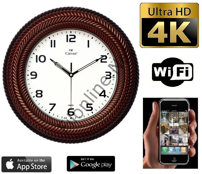 DUVAR SAATİ GİZLİ KAMERA WIFI'LI 4K 1080P FULL HD UZAKTAN SINIRSIZ İZLEME IP  SAAT  GİZLİ KAMERA