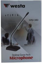 WESTA WM-380 MİKROFON 100HZ 1.3KHZ 20OHM DC AA 1.5Vx2r IŞIKLI KONDENSER KONFERANS MİKROFONU