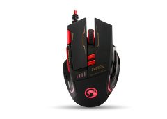 Everest SGM-X10 Mouse USB Oyuncu Mouse Işıklı Ergonomik Tasarım MousePad Hediyeli Siyah/Kırmızı