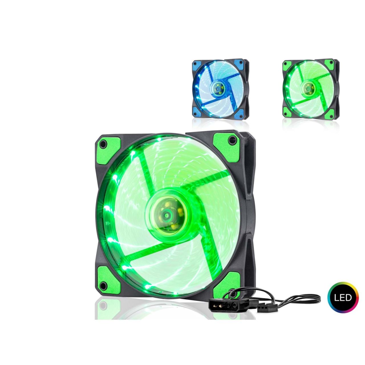 HADRON HN2540 KASA FANI LEDLİ 22DB 1400RPM 87 CFM 7 KANATLI 12 CM PERFORMANS KASA FANI