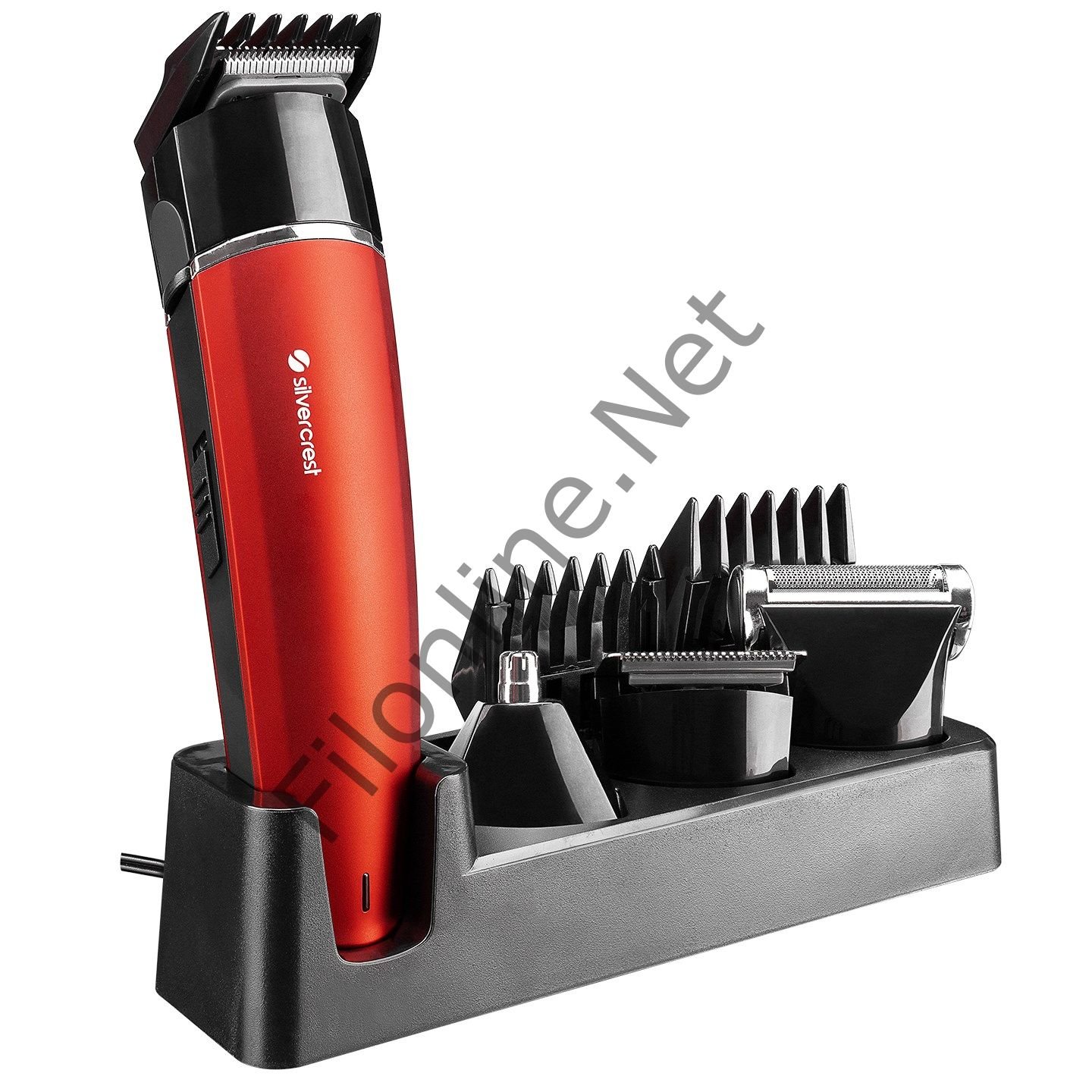 SILVER CREST SC-200U KIRMIZI 7 SI 1 ARADA ERKEK BAKIM SETİ HIZLI ŞARJLI SAÇ SAKAL TIRAŞ MAKİNASI