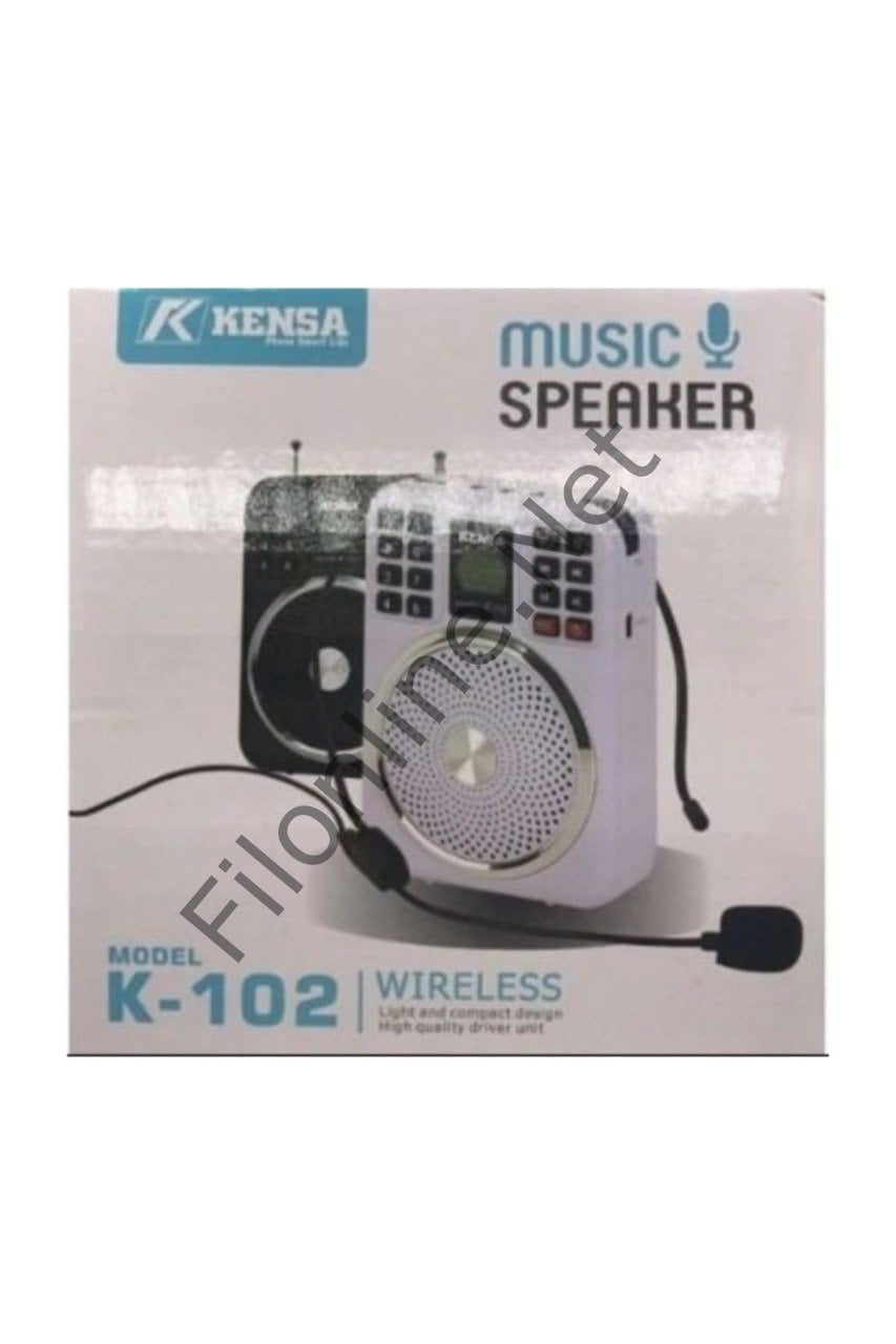 KENSA K-102 ÖĞRETMEN BEL ANFİSİ MİKROFONLU  FM RADYO USB SES KAYIT MÜZİK SEYYAR MEGAFON