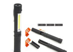EYFEL EF-F53 EL FENERİ COB LED 3xAAA PİL EL FENERİ SİYAH