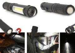 EYFEL EF-F53 EL FENERİ COB LED 3xAAA PİL EL FENERİ SİYAH
