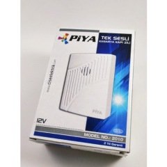 PİYA 2010 KAPI ZİLİ 12V  TEK SESLİ KANARYA KAPI ZİLİ