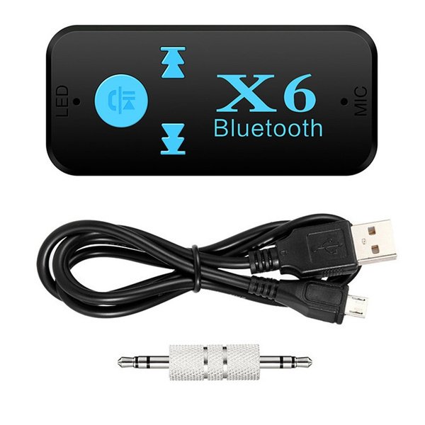 WIRELESS BT-X6 MÜZİK ALICISI BLUETOOTH 3.5MM AUX ADAPTÖR ARAÇ KİTİ KABLOSUZ MÜZİK ALICI ADAPTÖRÜ