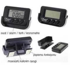 KENKO KK-613D KRONOMETRE DİJİTAL SAAT, ALARM , TARİH KÜÇÜK MASA- ARABA SAATİ OTO CAR CLOCK SAAT
