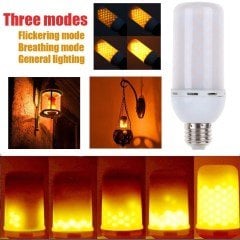 Ampul Alev Efektli 220V 10W 1800K E27 Duy 3 Kademeli Alev Led Ampul