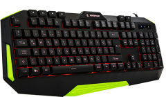 Rampage KB-RX7 Klavye USB Kablolu 3 Renk Aydınlatmalı Q Oyuncu Klavye ALPOR Yeşil