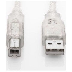 YAZICI KABLOSU 5 METRE USB 2.0 A ERKEK/ USB 2.0 B ERKEK ŞEFFAF YAZICI KABLOSU FİLONLİNE