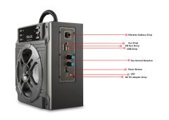 MİKADO MD-455 MULTİMEDYA TAŞINABİLİR SES SİSTEMİ 10W USB+SD+FM DESTEKLİ BLUETOOTH MÜZİK KUTUSU