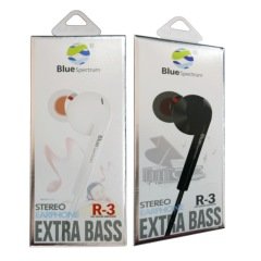 BLUE SPECTRUM R-3 MİKROFONLU KABLOLU KULAKLIK TÜM TELEFONLARA UYUMLU EXTRA BASS KABLOLU KULAKLIK