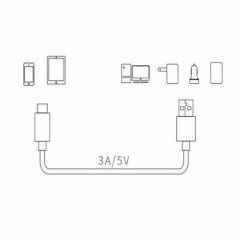 Philips DLC1510C/51 USB Type-C 3A Hızlı Şarj ve Data Kablosu Beyaz 3 Metre