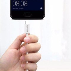 Philips DLC1510C/51 USB Type-C 3A Hızlı Şarj ve Data Kablosu Beyaz 3 Metre