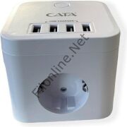 CATA CT-3002 RUBİK AKIM KORUMALI GRUP PRİZ 918 JOLUE 4 USB HIZLI ŞARJ 1,5 METRE KABLOLU PRİZ