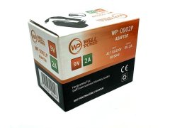 WELLPOWER WP-0902P 9V 2A ADAPTÖR 9 VOLT 2 AMPER  5.5 x 2.5 MM JAK FİŞLİ PLASTİK KASA