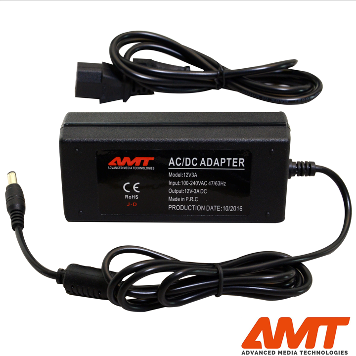 AMT ADAPTÖR 12V 3A  PLASTİK KASA POWER LED ADAPTÖR